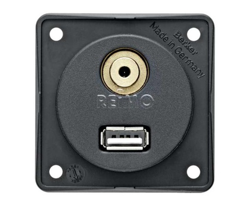 [REIMO-83164L] Antrasit USB/Ses Prizi