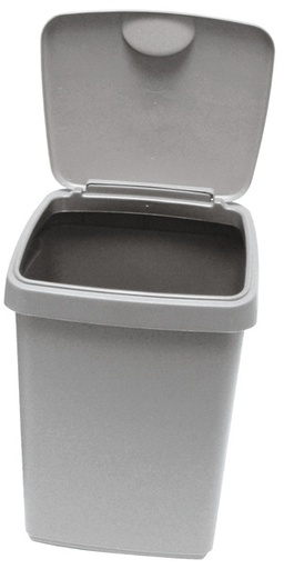 [REIMO-940351] 10L Gri Kapaklı Katlanabilir Çöp Kovası