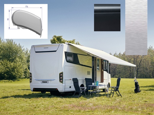 [REIMO-426844] Thule 9200 Motorlu Tavan Markizi 5,5m (Mystic Grey)