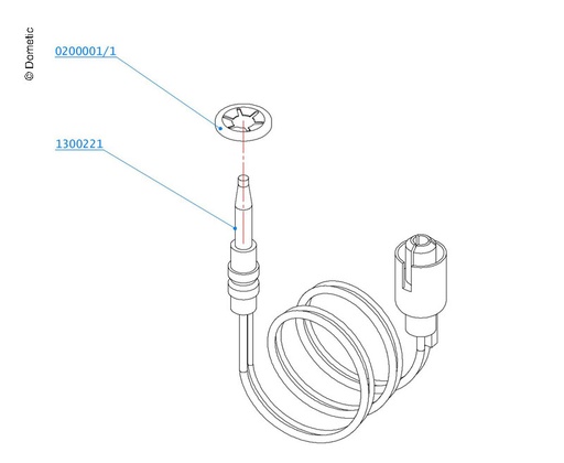 [REIMO-E1037] Termokupl U=220mm
