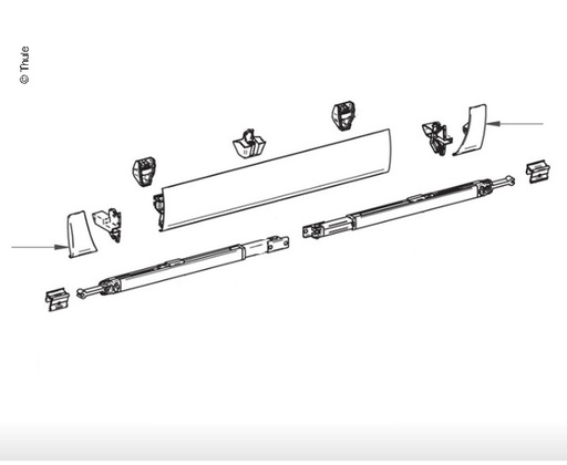 [REIMO-E3829] Leadrail 5003 Sol+Sağ Uç Kapağı