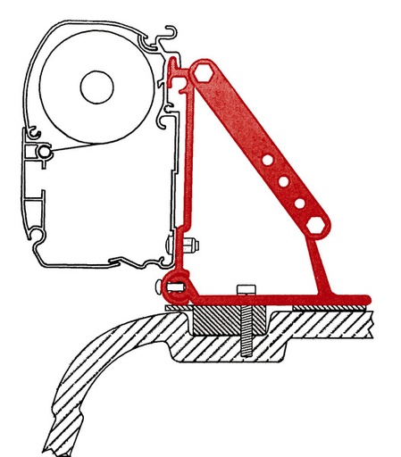 [REIMO-E6413] Fiamma adaptör F45 VW T5 Flach