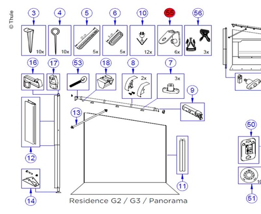 [REIMO-E8692] Perde Stoperi 6'lı Set