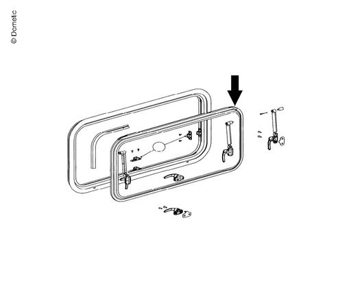 [REIMO-E8777] S7 600x510 Dışarı Açılır Pencere Camı