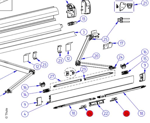 [REIMO-E8799] Clip Support Arm 5200 2 adet