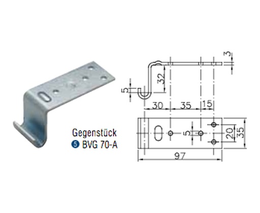 [REIMO-E9399] Karşılık Kapak Kilidi BVG70-A