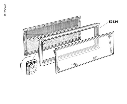 [REIMO-E9575] Dış Çerçeve S4 1000x450 siyah