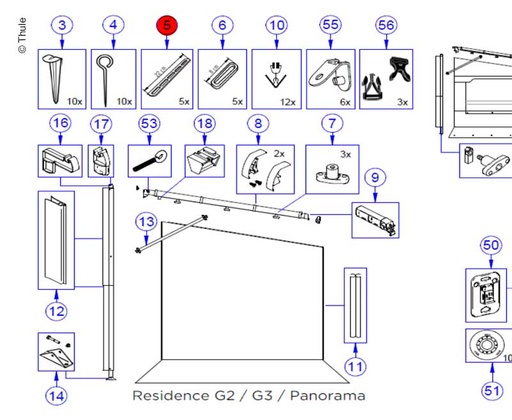 [REIMO-E9620] Merdiven Lastiği 20cm 5 Adet